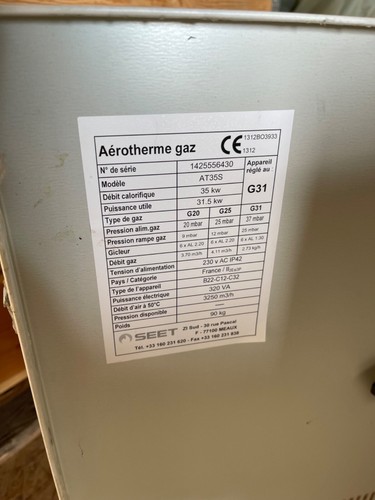 Seet at35s chauffage gaz - seet,