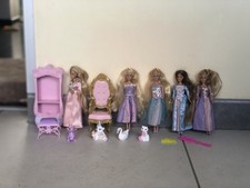 Lot mini poupées Mattel BARBIE Taille 17cm + Accessoires + Animaux