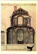 Vintage Postcard Painting Salon d'Angle Palais Royal Paris Gilles-Marie Oppenord