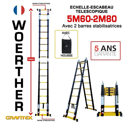 Escabeau échelle pliante - escabeau-échelle,