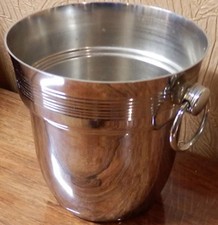 Seau à champagne en cuivre chromé