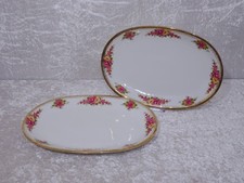 2 X Plat de Service Winterling Röslau Porcelaine Design Vintage Décor Roses -