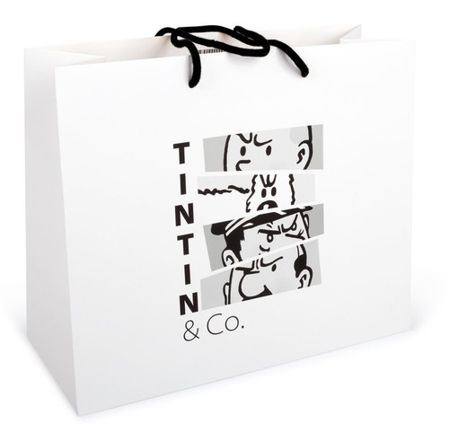 Sac papier recyclé tintin - en,
