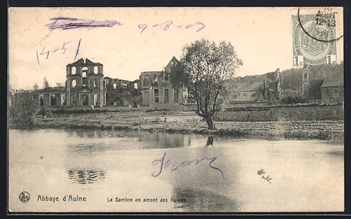 Cpa gozée abbaye aulne - gozée,,