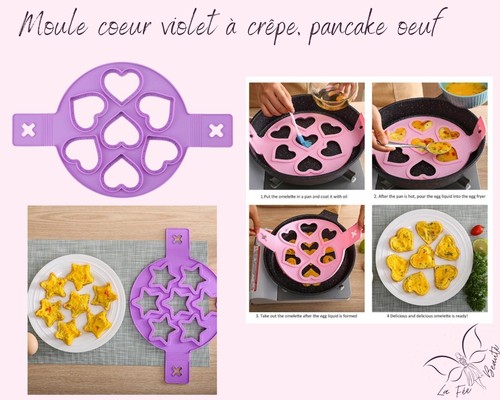 Moule coeur violet - , à