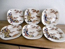 SIX ASSIETTES PLATES FAIENCE