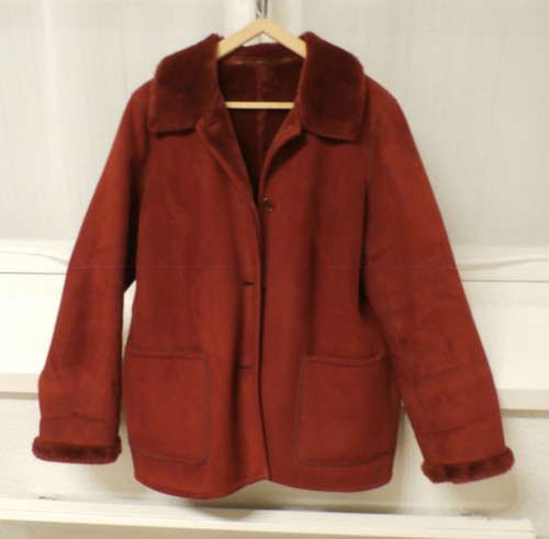 Manteau cuir fourré - manteau,