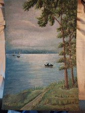 peinture huile signé