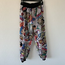 Blush Comic Pop Art Print Jogger Pants Size 1X