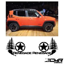 Paire De Adhésifs Latéral Jeep Renegade Et Wrangler Set 2 Graphiques Stickers
