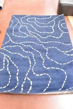 Tapis Ikea Ferle Motif Bleu Blanc 193x132cm
