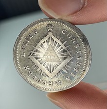 TTB. Rare jeton Argent Franc-Maconnerie de Lille 9,24gr 28mm