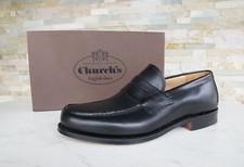 Church's Eu 40 Royaume-Uni 6 Mocassins Chaussures Basses WESLEY Noir Neuf Ancien