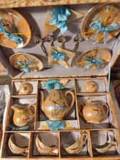 dinette ancienne fine porcelaine service thé en coffret d'origine