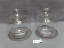 Lot of 2 Antique Nipple Glass Medical Suction Cups (ref CC37)