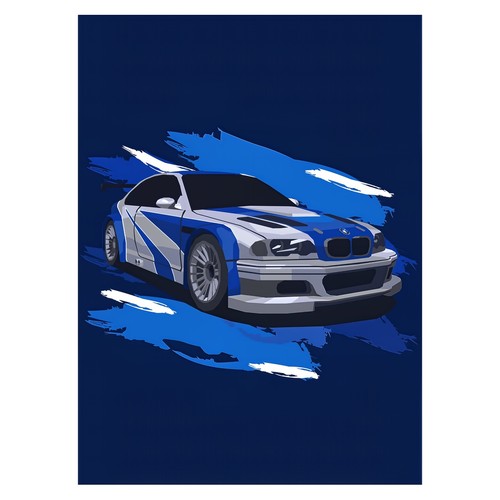 Affiche illustration voiture - affiche,