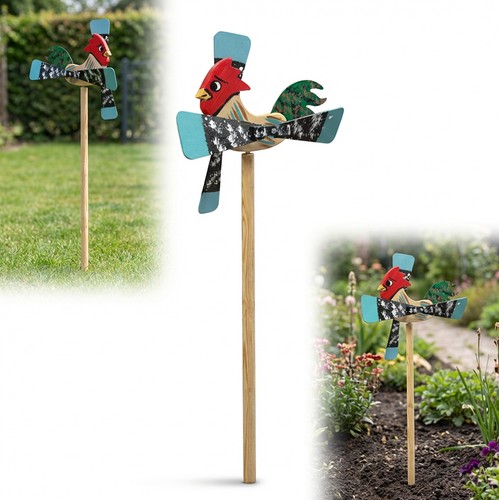 éolienne bois oiseau - Éolienne, en
