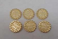 Lot de 6 Boutons vintage en métal - Mercerie vintage