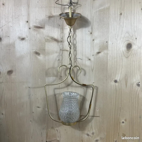 Suspension metal dore verre - suspension,