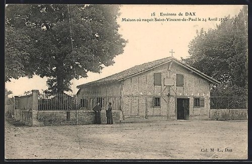 Cpa dax maison où naquit - maison,