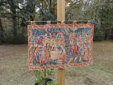 Les Vendanges Middle Ages Tapestry Jules Pansu Replica 1940 by Gobelins Tapis