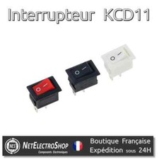 Interrupteur à Bascule KCD11 10x15mm - Rocker Switch SPST 2pin ON/OFF