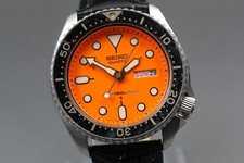 Montre Homme Vintage [Exc+5] SEIKO Diver 7548-700C Cadran Orange Quartz du JAPON