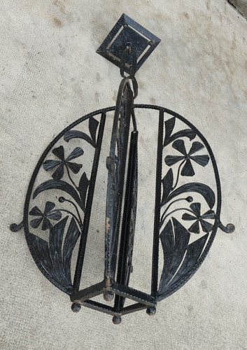 Lustre fer forge art deco - forge,