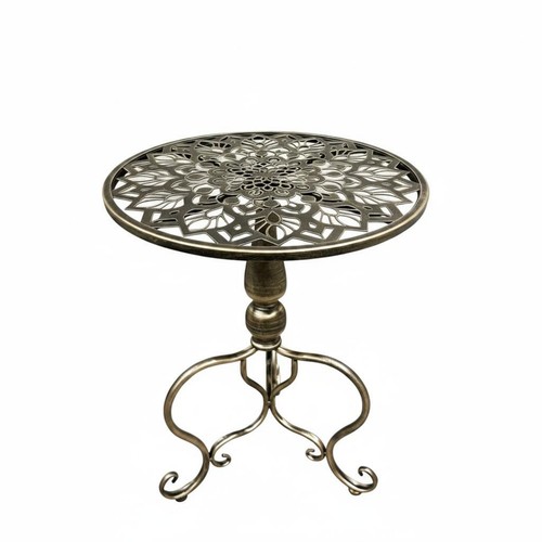 Petite table ronde sculptée - table,