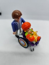 Playmobil 6663 child in wheelchair with his dad hospital complete 