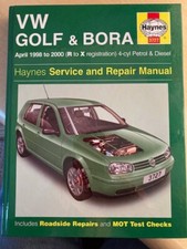 HAYNES SERVICE and REPAIR MANUEL - GOLF & BORA - 1998 t0 2000 - R to X reg. 3727