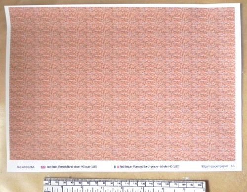 Papier brique rouge - "brique, flamand