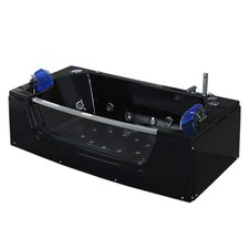 BAIGNOIRE BALNEO BAIN BALNEO 180 x 90 cm TOURBILLON MASSANTE SPA NOIR Jamaica