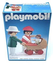 Playmobil NEUF 3592 famille + poussette boîte vintage sachet jamais ouvert 1984