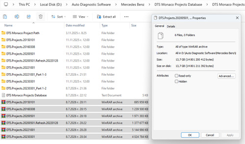 Dts monaco projects - projects, database