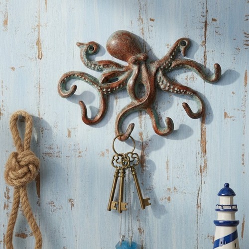 Vintage cast iron - cast, octopus