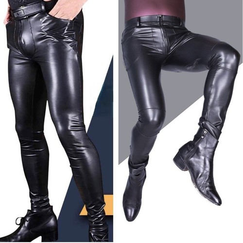 Pantalons skinny cuir pu - skinny, en