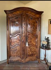 19th Century Bressane Armoire With Burl Wood