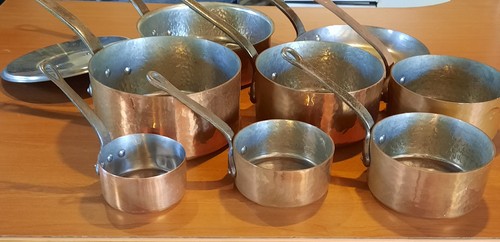 Lot casseroles cuivre - de,