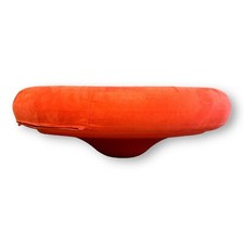 IKEA virrig balance cushion board foot stool microsuede ORANGE round large kid 