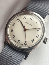 Garrard Military Dial Mens Mechanical Vintage Watch NATO Strap Swiss Made Gents