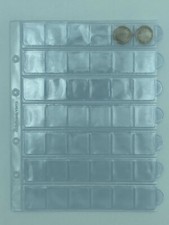 LOT DE 10 FEUILLES NUMISMATIQUES A TIRETTE - 42 CASES DE 26x26mm POUR DIVERS