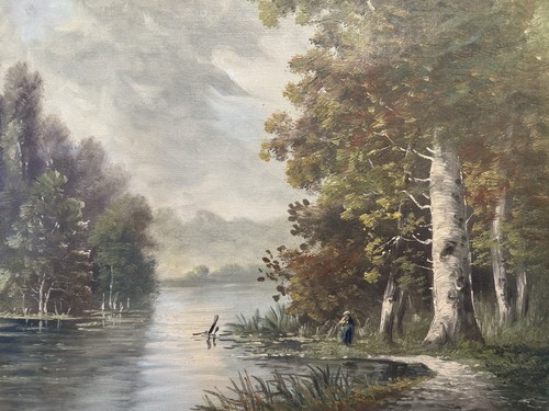 Ancienne huile sur - ancienne,