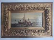 tableau ancien marine "scène