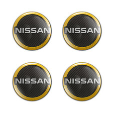 Nissan Dome Resin Cover Stickers Decals Rim Badge Center Caps 15-100mm 4pcs Gel