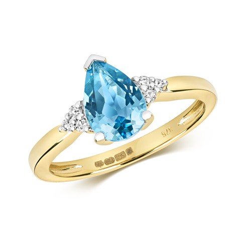 Bague solitaire femme - femme, jaune