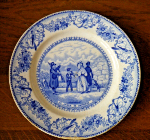 Très ancienne assiette gien - ancienne,
