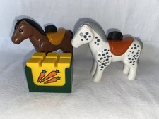 Playmobil 1.2.3 2 Chevaux Avec