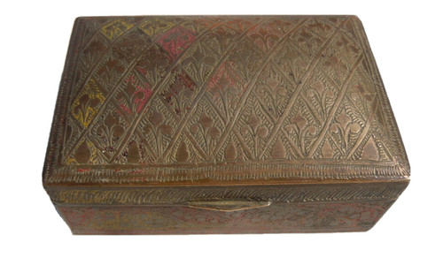 Boite coffret laiton decor