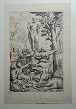 BLOEMAERT Cornelis - "Léonille (...) changed to orange". 17e. Chisel engraving.